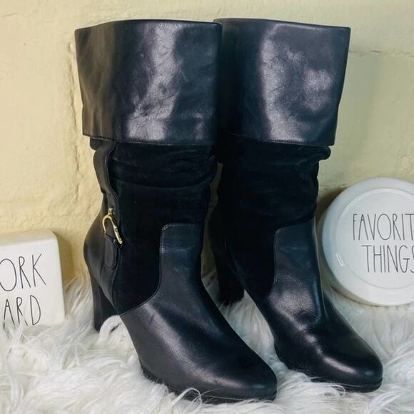 Ralph Lauren genuine leather /suede woman’s heels boots - Picture 9 of 12